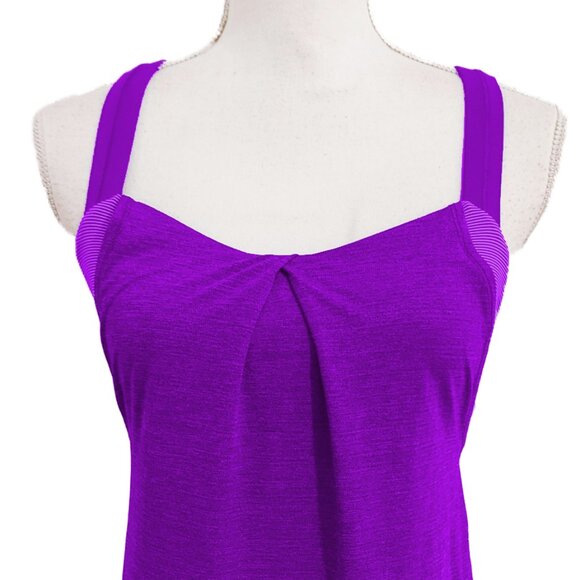Lululemon Rest Less Tank Heathered Bruised Berry / Wee Stripe Bruised Berry - Picture 11 of 14